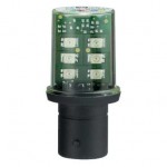 Bec LED protejat cu baza BA15d, continuu, portocaliu, 24 V, DL1BDB5, Schneider Electric