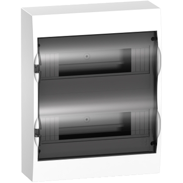EZ9E212S2S - Easy9 - surface enclosure 24 modules - smoked door - with E/N term.blocks, Schneider Electric