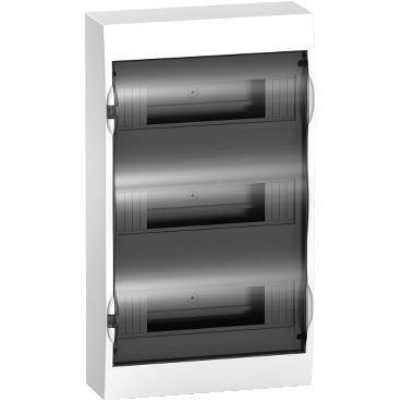 EZ9E312S2S - Easy9 - surface enclosure 36 modules - smoked door - with E/N term.blocks, Schneider Electric