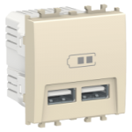 LMR9910002 - Easy Styl, Priza dubla incarcare USB, 2M, crem, LMR9910002, Schneider Electric