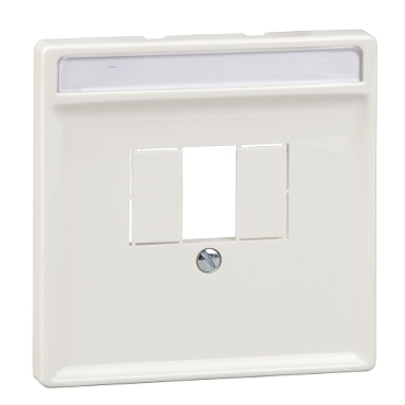 MTN297819 - Central plate with square opening, polar white, Artec/Trancent/Antique, Schneider Electric