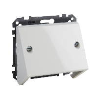 MTN464919 - Inclined outlet, polar white, glossy, System M, Schneider Electric