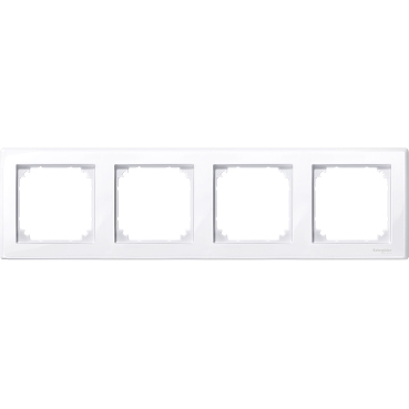 MTN478425 - M-Smart frame, 4-gang, active white, glossy, Schneider Electric