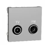 NU345330 - Noua Unica, Priza TV/FM intermediara 2m aluminiu, NU345330, Schneider Electric