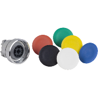 ZB4BA9 - cap buton incastrat diametru 22 cu revenire cu 6 capace colorate nemarcate, Schneider Electric