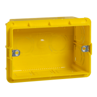MGU8.603 - Unica Allegro - flush mounting box - 3 m - 10 holes - yellow, Schneider Electric