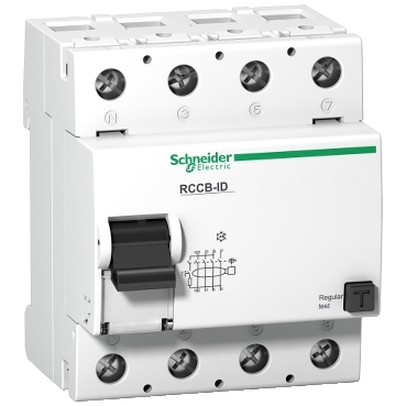 16905 - residual current circuit breaker ID Fi - 4 poles - 125 A - 30mA - class AC, Schneider Electric