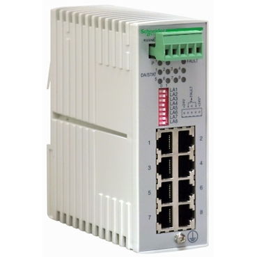 499NES18100 - hub TCP/IP Ethernet ConneXium - 8 porturi 10BASE-T/100BASE-TX cupru, Schneider Electric