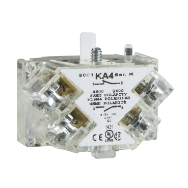 9001KA1 - cutie de borne cu borne protejate - 9001K - 1 C/O standard - aliaj de argint, Schneider Electric