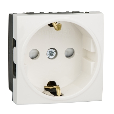 ETK21045E - Ultra - socket outlet - single - side earth - white, Schneider Electric (multiplu comanda: 10 buc)