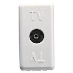  Priza TV directa, 0Db, conector mama IEC 9,5mm, System, Culoare Alba,  GW20228