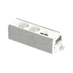 INS44222 - Unica system+, 2xpriza 2P+E+USB A/C, alb/gri, INS44222, Schneider Electric
