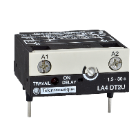 LA4DT2U - modul temp. electronic - tip la intarziere - 1,5...30 s - 24...250 V c.c./c.a., Schneider Electric