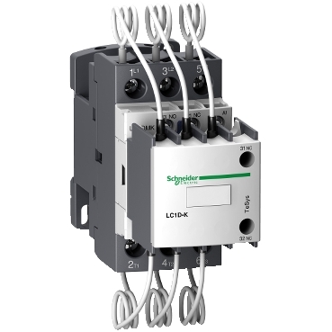 LC1DMKV7 - TeSys LC1D.K capacitor duty contactor - 3P - 25 kVAR - 415 V - 400 V AC coil, Schneider Electric