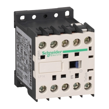 LP1K0610JD - TeSys K contactor - 3P - AC-3 <= 440 V 6 A - 1 NO aux. - 12 V DC coil, Schneider Electric