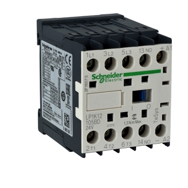 LP1K090085MD - TeSys K contactor - 4P (2 NO + 2 NC) - AC-1 <= 440 V 20 A - 220 V DC coil, Schneider Electric