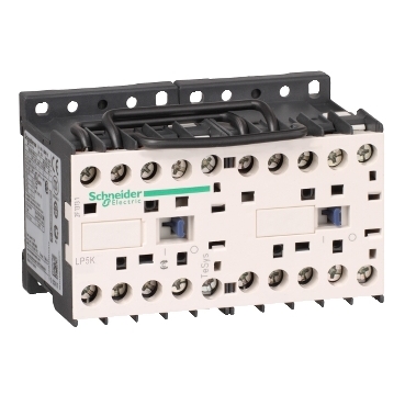 LP5K0601BW3 - TeSys K reversing contactor - 3P - AC-3 <= 440 V 6 A - 1 NC - 24 V DC coil, Schneider Electric