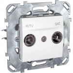 MGU50.454.18Z - Unica â€“ priza R-TV/SAT - priza individuala - 2 m - alb, Schneider Electric