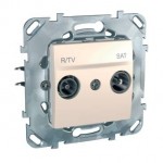 MGU50.454.25Z - Unica â€“ priza R-TV/SAT - priza individuala - 2 m - ivoriu, Schneider Electric