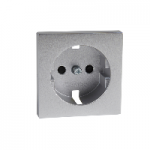 MTN2330-0460 - Central plate for SCHUKO socket-outlet insert, shutter, aluminium, System M, MTN2330-0460, Schneider Electric