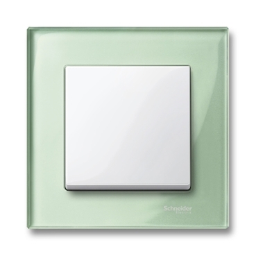 MTN404104 - Rama de sticla, 1 aparat, Verde smarald, M-Elegance, Schneider Electric