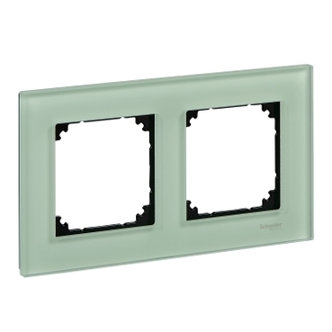 MTN404204 - Rama de sticla, 2 aparate, Verde smarald, M-Elegance, Schneider Electric