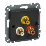 MTN4351-0414 - Priza pentru Conexiune Audio/Video, Antracit, Sistem M, MTN4351-0414, Schneider Electric