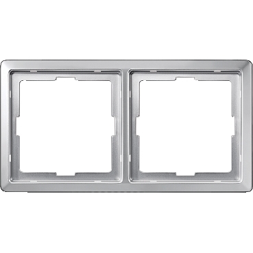 MTN481260 - Artec frame, 2-gang, aluminium, Schneider Electric