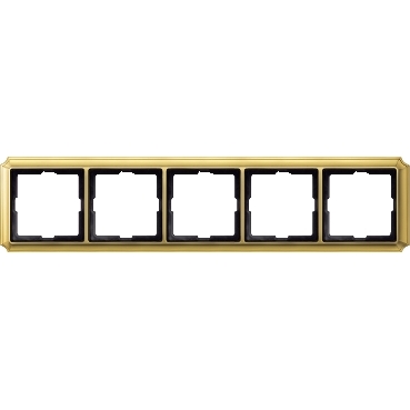 MTN483521 - Antique frame, 5-gang, polished brass, Schneider Electric