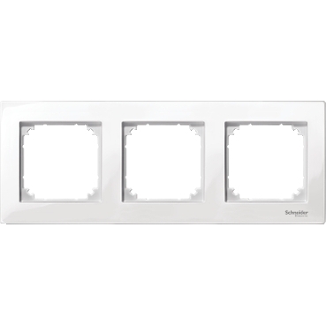 MTN515319 - M-PLAN frame, 3-gang, polar white, glossy, Schneider Electric