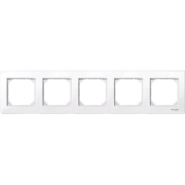MTN515525 - M-Plan frame, 5-gang, active white, glossy, Schneider Electric