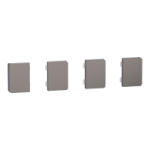 MTN6194-6050 - Set de 4 clapete 1/4 pentru Push buton KNX Dynamic Labelling System Design, nichel metalic, MTN6194-6050, Schneider Electric