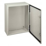 NSYCRN66300P - Spacial CRN plain door with mount.plate. H600xW600xD300 IP66 IK10 RAL7035.., Schneider Electric