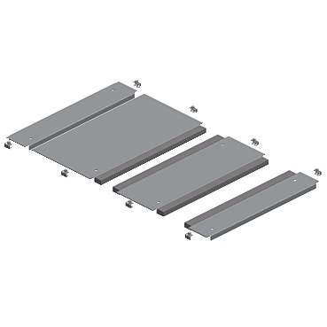 NSYEC1062 - Spacial SF 2 entries cable gland plate - fixed by clips - 1000x600 mm, Schneider Electric