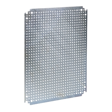 NSYMF86 - Microperforated mounting plate H800xW600 w/holes diam 3,6mm on 12,5mm pitch, Schneider Electric