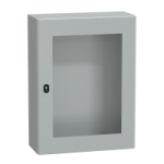 NSYS3D8625T - Wall mounted steel enclosure, Spacial S3D, transparent door, without mounting plate, 800x600x250mm, IP66, IK08, NSYS3D8625T, Schneider Electric