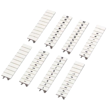 NSYTRAB5L1N - Clip in marking strip, 5mm, 10 strips, printed characters L1,L2,L3, N, PE, white, Schneider Electric (multiplu comanda: 10 buc)
