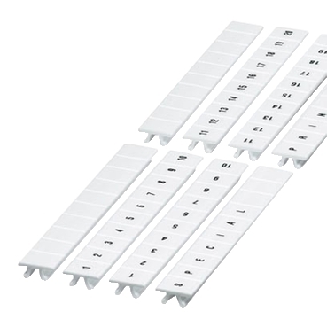 NSYTRAB810 - Clip in marking strip, 8mm, 10 characters 1 to 10, printed horizontally, white, Schneider Electric (multiplu comanda: 10 buc)