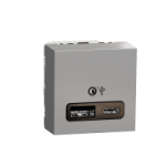 NU301930 - Noua Unica, Incarcator rapid USB dublu A+C 18W, aluminiu, NU301930, Schneider Electric