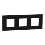 NU600672 - Cover frame, New Unica Deco, 3 gangs, black, NU600672, Schneider Electric