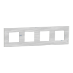 NU600873 - Cover frame, New Unica Deco, 4 gangs, sustainable white, NU600873, Schneider Electric
