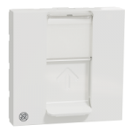 NU946120 - Central plate, New Unica, for RJ45, Keystone/Systimax, 2 module, antibacterial, white, NU946120, Schneider Electric