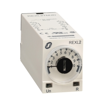 REXL2TMP7 - releu de timp cu temporizare la anclansare - 0.1 s..100 h - 230 Vca - 2 ID, Schneider Electric