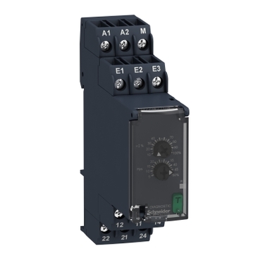 RM22JA21MR - Overcurrent control relay 4mA..1A, 2 C/O, Schneider Electric