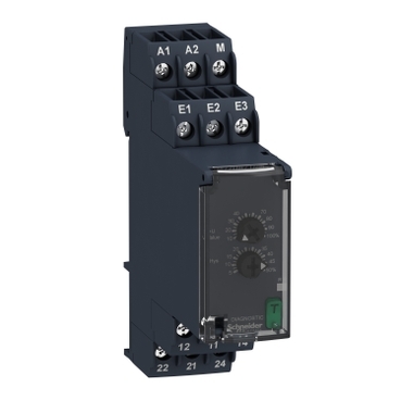 RM22UA21MR - Overvoltage control relay 50mV..5Vac/dc, 2 C/O, Schneider Electric