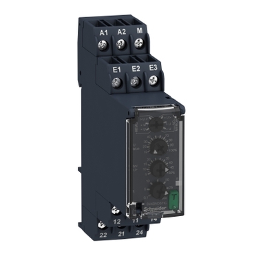 RM22UA31MR - Voltage control relay 50mV..5Vac/dc, 2 C/O, Schneider Electric