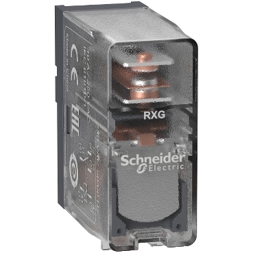 RXG15B7 - releu ambrosabil de interfata - Zelio RXG - 1 C/O transparent - 24 V ca - 10 A , Schneider Electric
