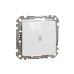 SDD111132 - Sedna Design, Intrerupator cu revenire si simbol lumina, alb, SDD111132, Schneider Electric