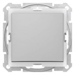 SDN0100360 - Sedna - 1pole switch - 10AX IP44 without frame aluminium, Schneider Electric