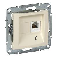 SDN4101147 - Sedna - single telephone outlet - RJ11 without frame beige, Schneider Electric